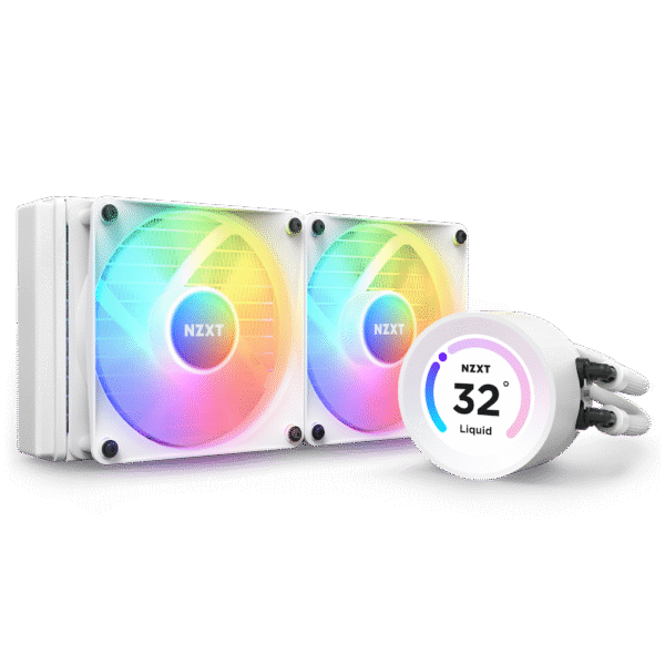 【NZXT 優惠】NZXT Kraken Elite 240 RGB WHITE 白色 with LCD Display 240mm Liquid CPU Cooler RL-KR24E-W1